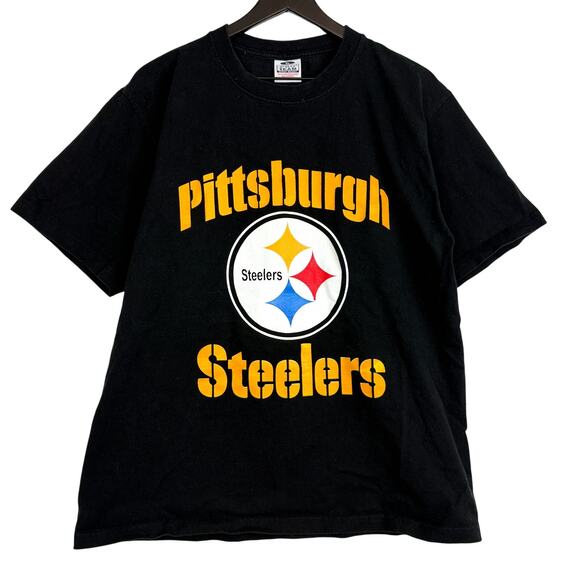 Pro Team Vintage 90s Y2K Pittsburgh Steelers Mens TShirt Black  - Size XL - Picture 1 of 7
